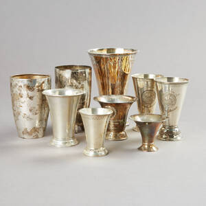 Bägare vaser silver