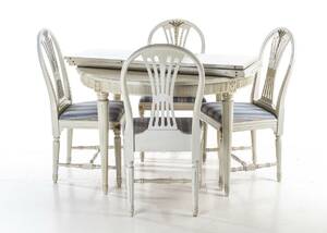 MATSALSGRUPP, 5 delar, gustaviansk stil, 1900-tal.