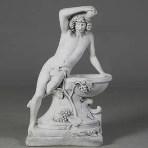 Havefigur SpringvandFuglebad Mand
