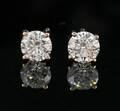 Earrings 18k with brilliant cut diamonds approx 1.40 ct