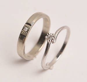 2 Vintageringe med diamanter