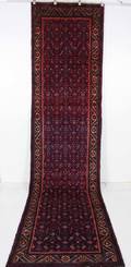 Persisk handknuten gallerimatta Mahal, mått 416x102 cm.