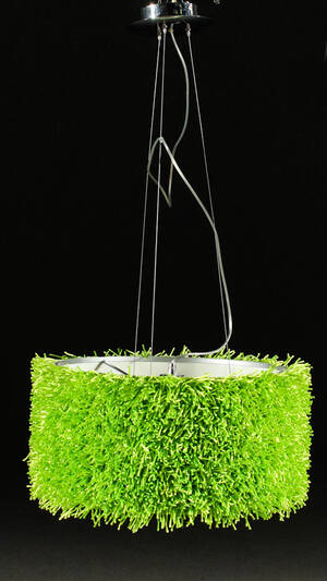 Taklampa, LampGustaf, gröna fransar, 2000-tal