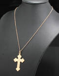 14kt cross pendant necklace 5.80gr