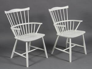 Børge Mogensen. To Windsorstole, model J52B. 2