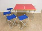 Kampingbord med 4 stolar