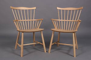 Børge Mogensen. Par lænestole, model J52. 2