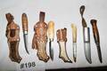 Knivar 4 st med slida, L 11, 11, 13, 13 cm