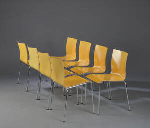 Erik Magnussen. Sæt på otte Chairik stole 8  