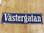 Emaljskylt Västergatan  69x19cm