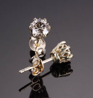 Diamant ørestikker, ca. 1.00 ct