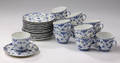 Kgl. Porcelæn. Musselmalet halvblonde, sæt kaffekopper 24