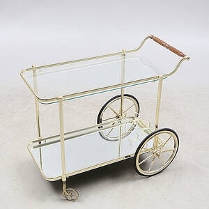SERVERINGSVAGN, metall, glas, 1900-tal.