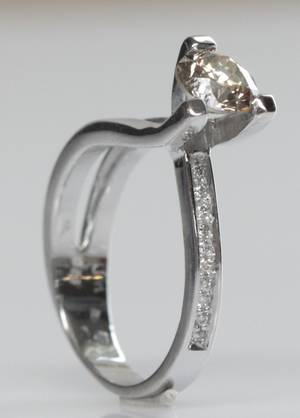 Brillantring, ca. 1.07 ct.