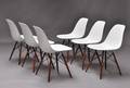 Charles Eames 1907 - 1978. Sæt på seks skalstole, model DSW 6