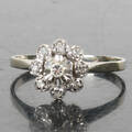 DIAMANTRING vitguld