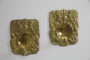 LJUSPLÅTAR, mässing, barockstil, 1900-tal