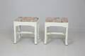 TABURETTER, ett par, vitlackerade