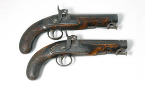 A PAIR OF PISTOLS,sign CLARKE