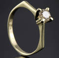 Solitaire ring ca. 0.40 ct.