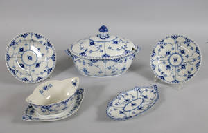 Royal Copenhagen, Musselmalet, servisdelar, 7 st
