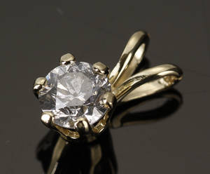 Diamant vedhæng, ca. 0.70 ct.