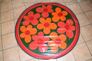 Vaxduk rund, 70-tal, diam 140 cm