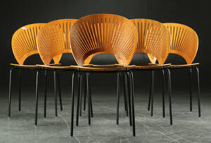 Nanna Ditzel. Seks Trinidad stole, kirsebær 6