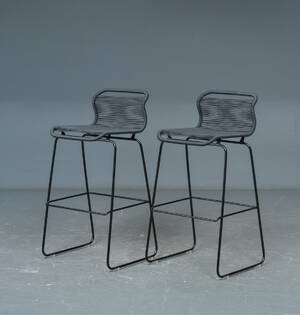 Verner Panton. VP ONE barstole, sorte 2