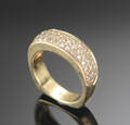 Brillantring af 14 kt guld 
