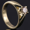 Solitaire ring ca. 0.64 ct. VS2.