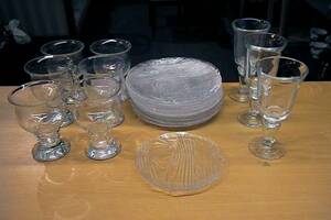 Ölglas  tallrikar, glas