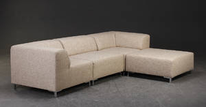 Modulsofa, 3-personers sofa med chaiselong. Model Ibiza, beige
