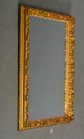 Spejl i ramme af forgyldt træ og gesso, 1800-tallet