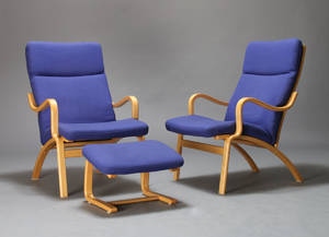 Par hvilestole samt skammel 3