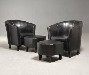 Par hvilestole samt skamler 4