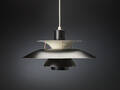 Poul Henningsen. PH5 pendel af senere mat sortlakeret  Denne vare er sat til omsalg under nyt varenummer 4162204