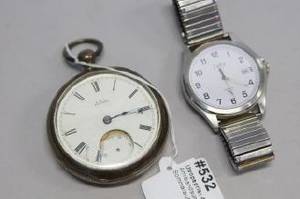Armbandsur samt fickur