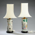 To kinesiske bordlamper af porcelæn. 2