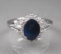 Safir- og brillantring