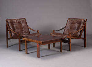 Sæt lougestole med sofabord