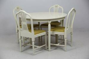 MATBORD med STOLAR, 4 st, gustaviansk stil