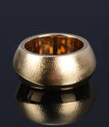 Georg Jensen. Moderne ring af 18 kt. delvist satineret guld. Vægt ca. 20,4 g