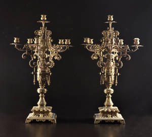 Ett par kandelabrar, sekelskiftet 1900 2