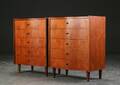 Par kommoder af teak, 1950erne 2