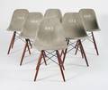 Charles Eames Seks skalstole med unikke numre 6
