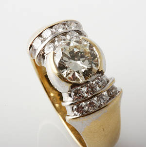 Brillantring, i alt ca. ca. 1.51 ct