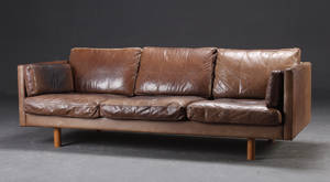 Erik Jørgensen 3-personers sofa, læder