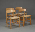 Børge Mogensen. Sæt på fire shakerstole, model J39 4