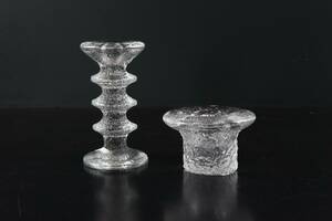 LJUSLYKTA, Orrefors, samt ljusstake, Festivo, Timo Sarpaneva, Iittala